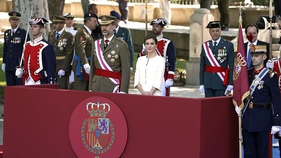 Los Reyes, durante el desfile militar del año pasado. 