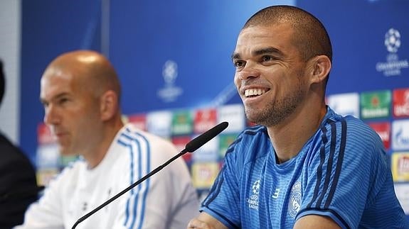 Pepe, durante la rueda de prensa. 