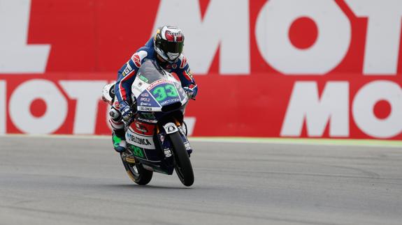 Enea Bastianini, durante los entrenamientos. 