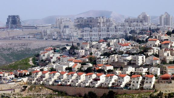 Vista del asentamiento judío de Maale Adumin. 