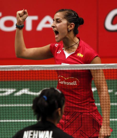 Carolina Marín, durante un partido. 