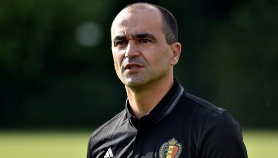 Roberto Martínez, durante un entrenamiento. 