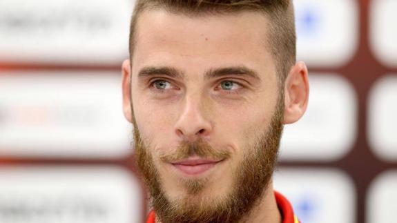 David de Gea, en rueda de prensa. 