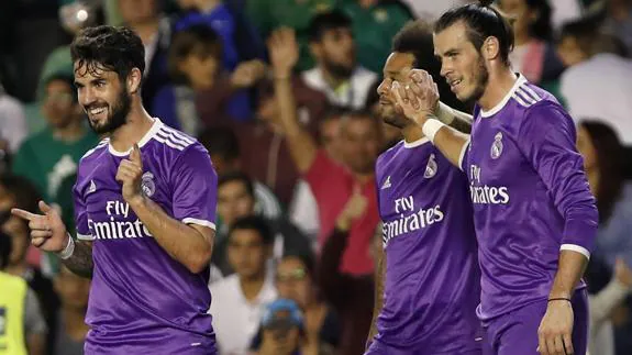 Isco, Bale y Marcelo, de los más destacados del conjunto blanco. 