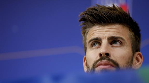 Gerard Piqué, en rueda de prensa. 