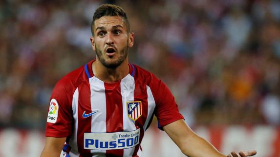 Koke, en un partido del Atlético. 