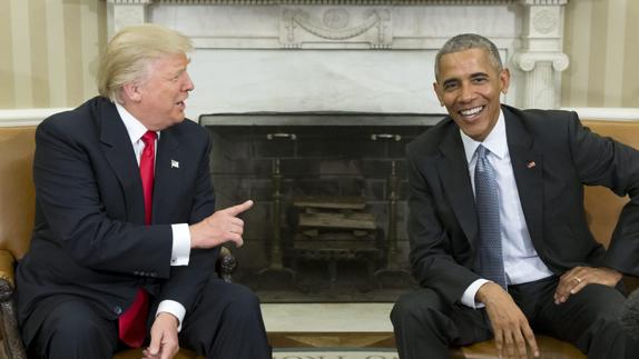 Donald Trump y Barack Obama.
