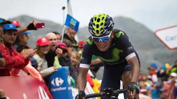 Nairo Quintana, en la Vuelta a España. 
