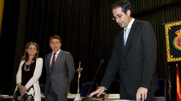 Fernando Suárez el día de su toma de posesión como rector de la URJC.