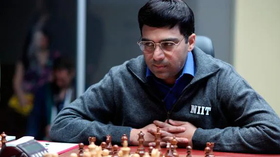 Viswanathan Anand, en un torneo de ajedrez. 