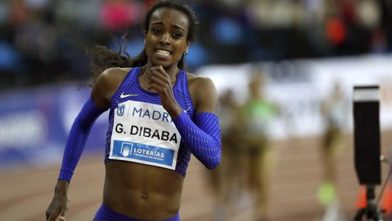 Genzebe Dibaba corre en Madrid. 