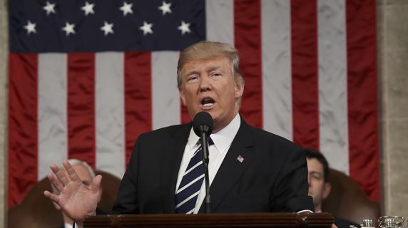 Trump habla en el Congreso de Estados Unidos. 