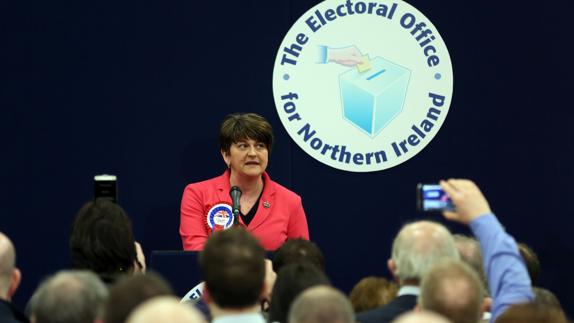 La líder del DUP, Arlene Foster.