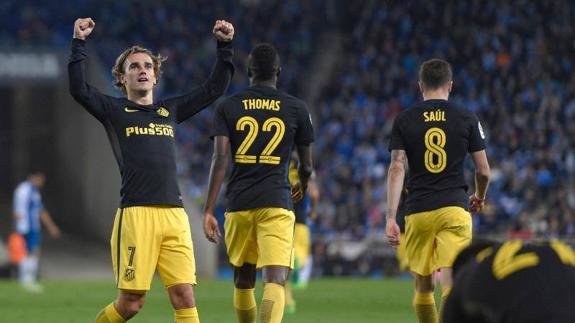 Griezmann celebra el gol. 