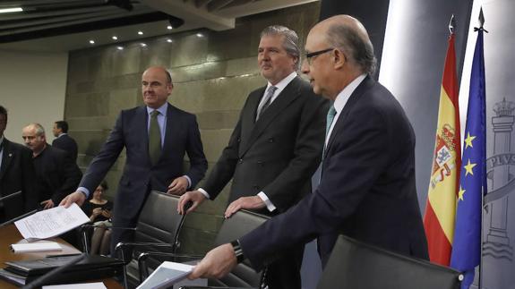 Rueda de prensa tras el Consejo de Ministros.