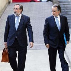 Grau, derecha, en su declaración en Palma por el caso Nóos.