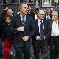 Montoro con Fabra y otros dirigentes del PP valenciano.
