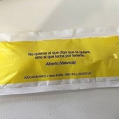 Las mejores frases de los sobres de azúcar