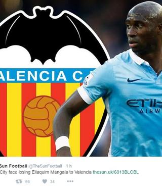¿Eliaquim Mangala al Valencia CF?