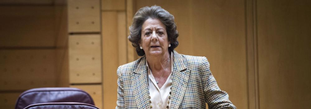 Rita Barberá, a su llegada a un pleno del Senado en julio.