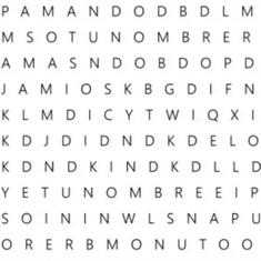 ¿Serías capaz de encontrar tu nombre?