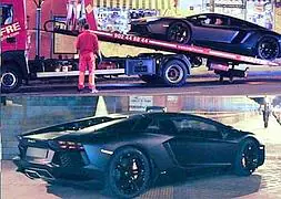 La grúa se lleva el Lamborghini de Cristiano Ronaldo | Las Provincias