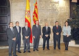 Los rectores de las universidades valencianas en un acto con Alberto fabra. / LP