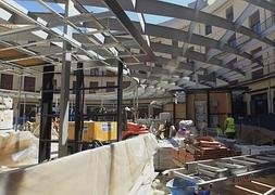La Plaza Redonda, durante las obras a mediados de 2012. / Juan J. Monzó