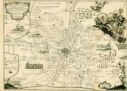 Plano 'Huerta y contribución de la ciudad de Valencia' de 1695. / LP