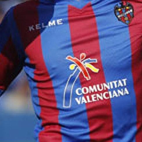 La marca turística de la Comunitat Valenciana, en la camiseta del Levante. 