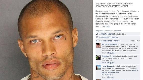 Jeremy Meeks, el preso más atractivo de Facebook