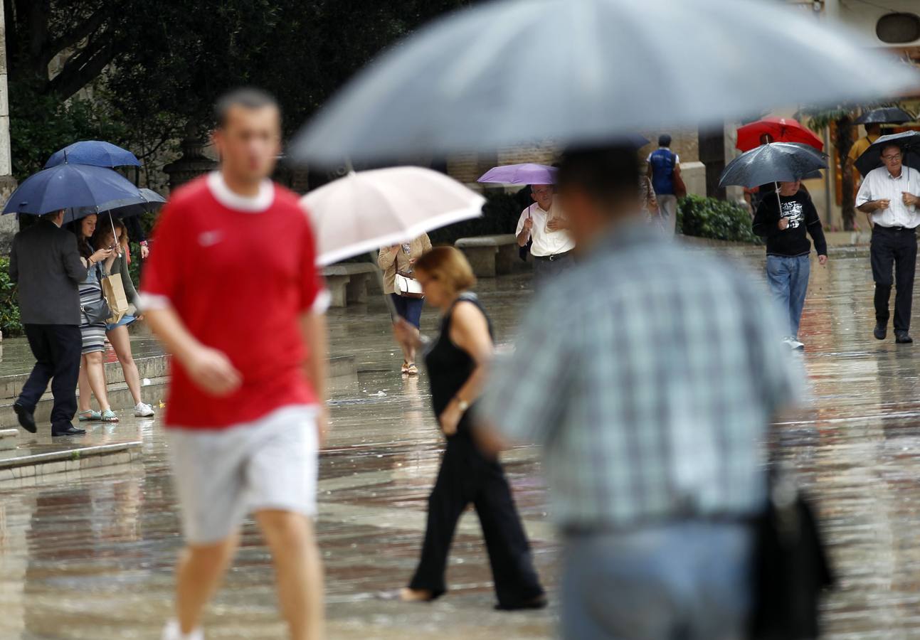 Lluvias en la ciudad de Valencia de finales de junio.