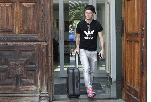 Fede, al abandonar el hotel. 