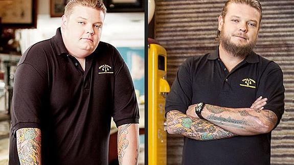 Captura de pantalla de la revista People del antes y después de Corey Harrison. 