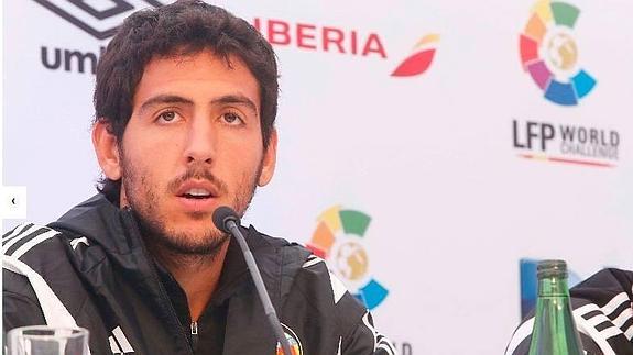 Parejo durante la rueda de prensa. 