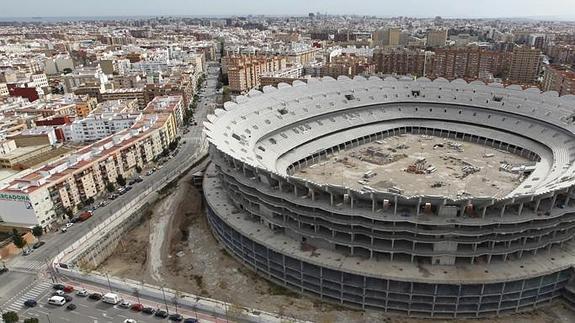 Imagen del nuevo estadio del Valencia. 