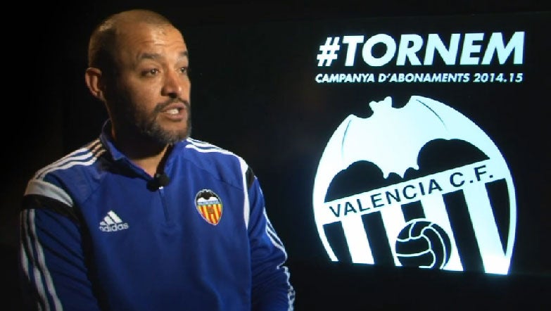 Nuno durante la entrevista concedida a la televisión del club