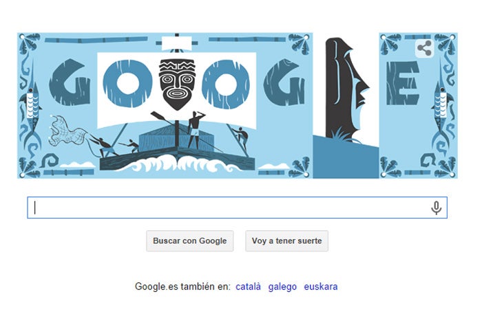 Google dedica su doodle de hoy a Thor Heyerdahl.