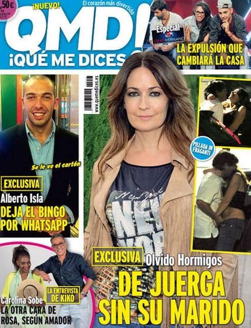 Olvido Hormigos pillada, de nuevo, sin su marido