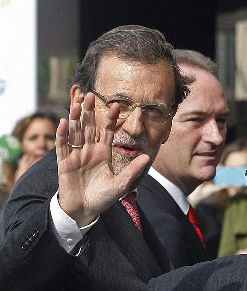 Rajoy, junto a Fabra, hoy en Alicante.