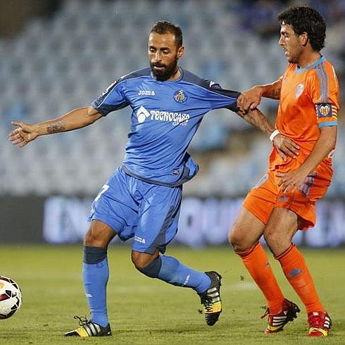 Parejo, en el partido de liga contra el Getafe.