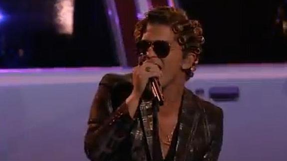 Un momento de la actuación de Bruno Mars en 'The Voice'. 