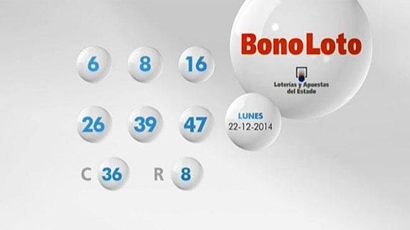 Combinación ganadora de la Bonoloto de hoy lunes 22 de diciembre. Comprobar los números premiados y resultados