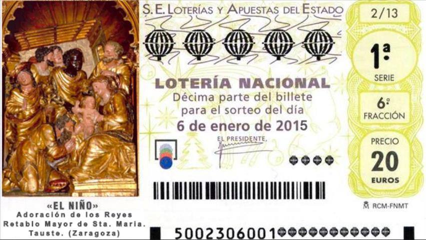 43743: Segundo premio de la Lotería del Niño 2015. Premios y pedrea