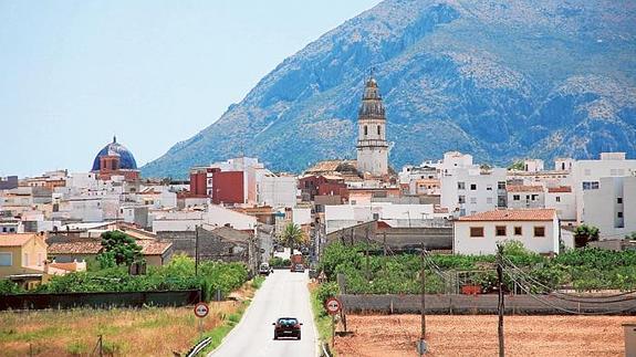 Panorámica de la localidad alicantina de Pego, en una imagen de archivo. 