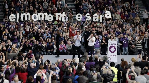 Mitin de Pablo Iglesias en Valencia. 