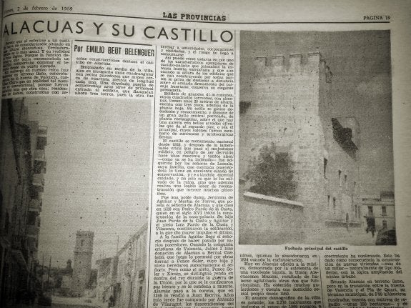 El castillo de  Alaquàs que salvó  Teodoro Llorente