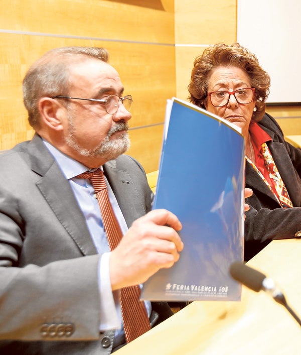 José Vicente González, presidente ejecutivo de Feria Valencia, y Rita Barberá, presidenta del patronato.