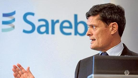 El presidente de la Sareb, Jaime Echegoyen, en la presentación de los resultados.