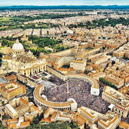 El Vaticano visto desde arriba.